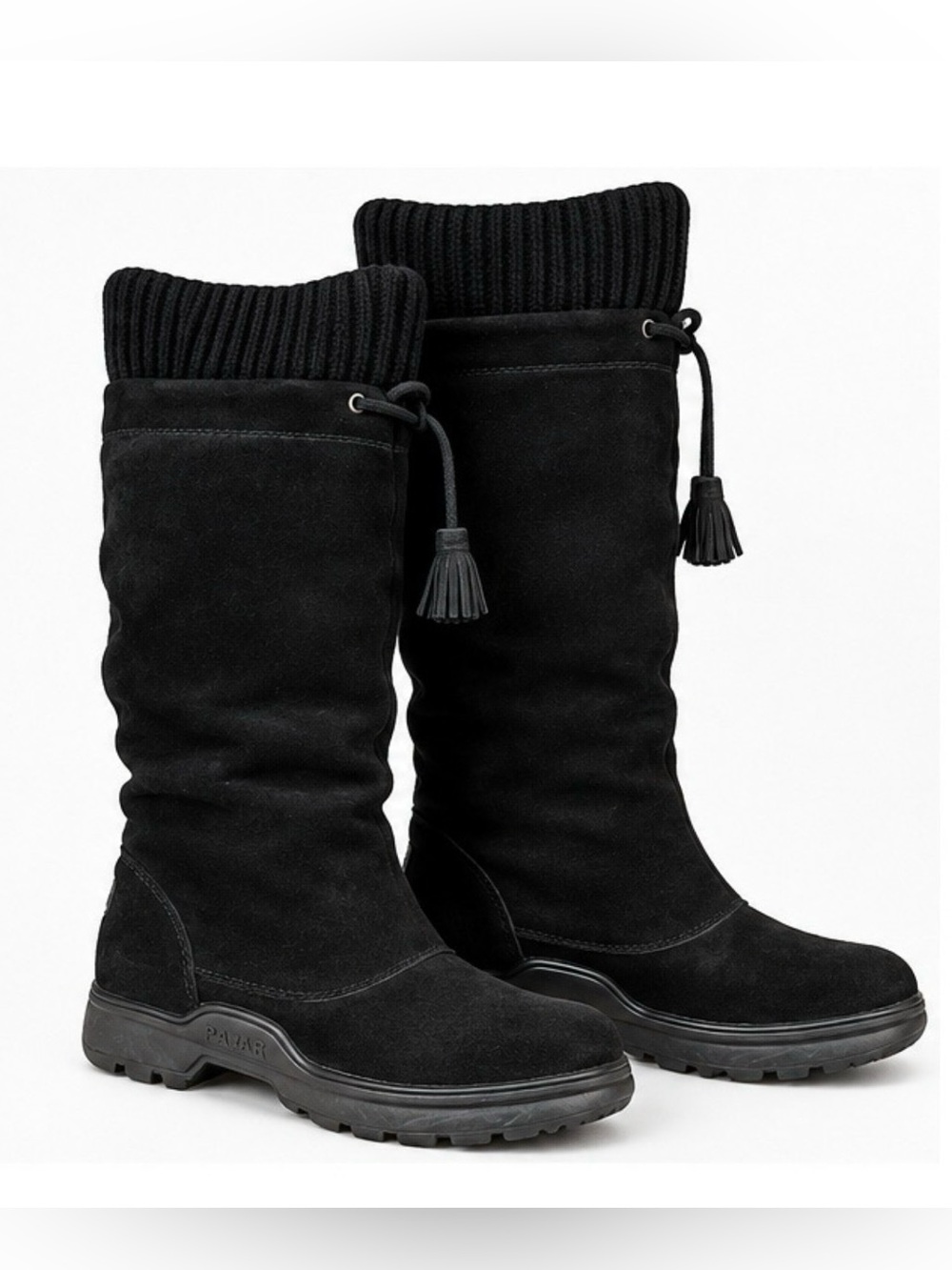 NWT Pajar black suede shearling lined boots, 38 US 7